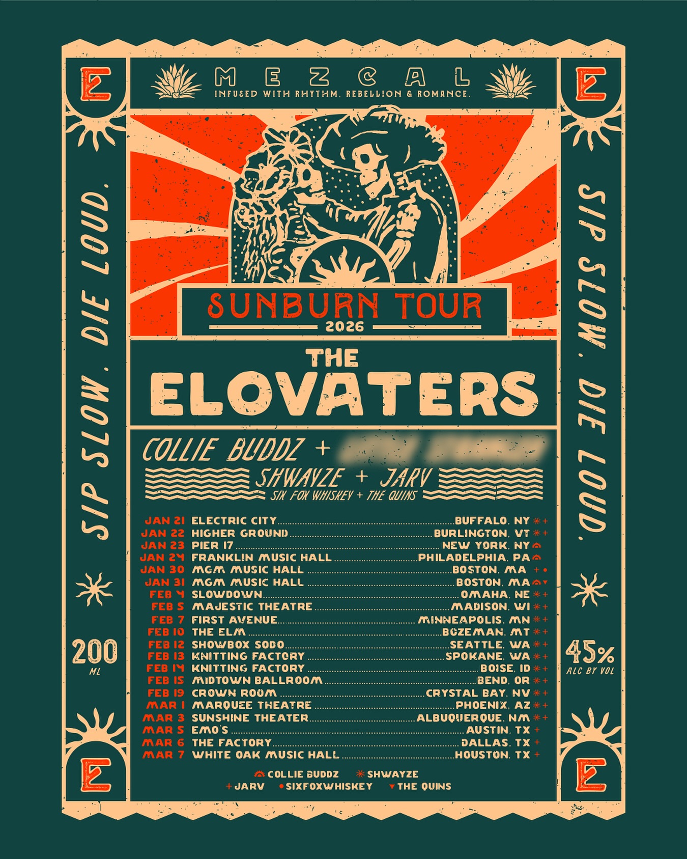 The Elovaters Tour Poster